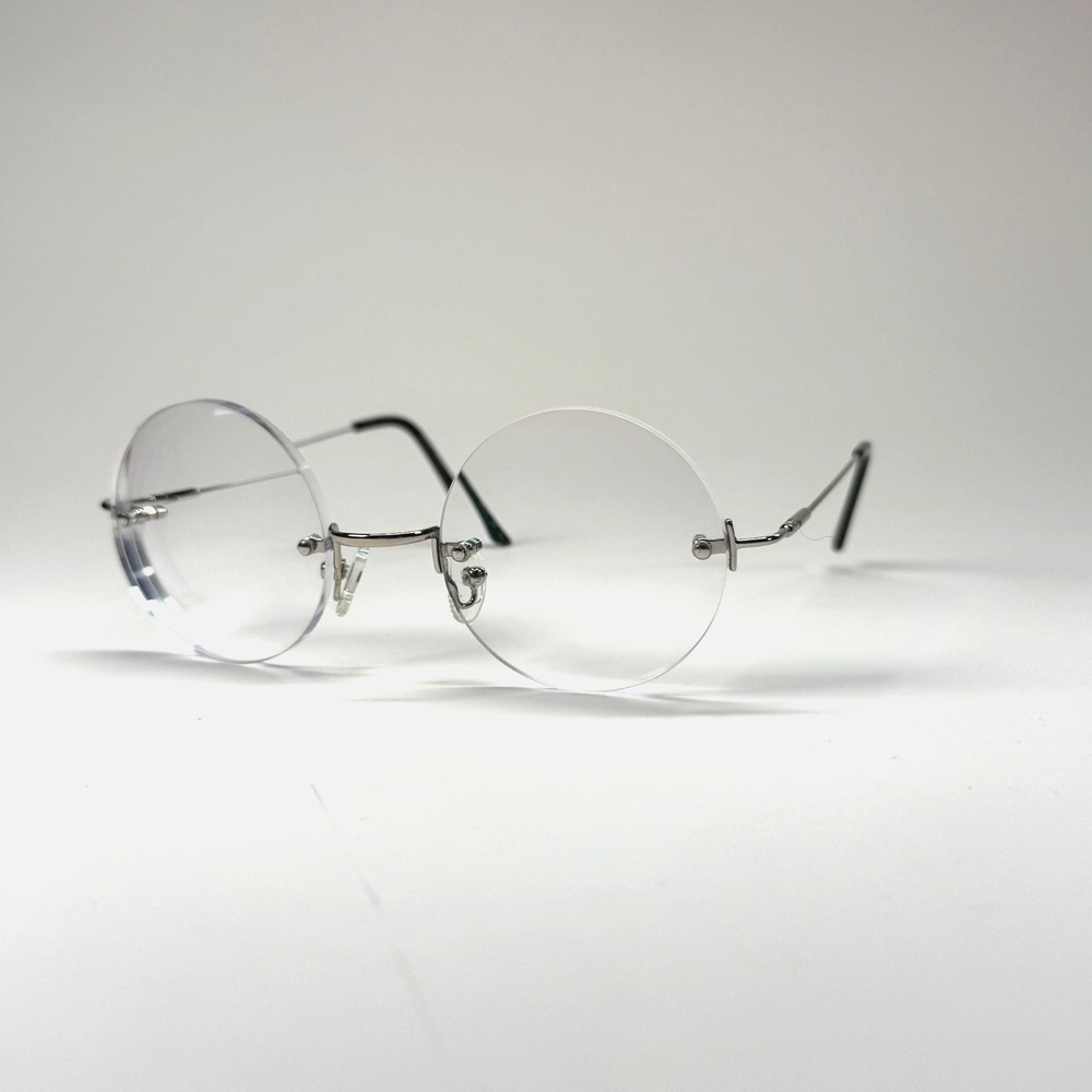 Eyebuydirect Palo Alto Large Eyeglasses Frame Only 48-21-140 C2 Round Rimless